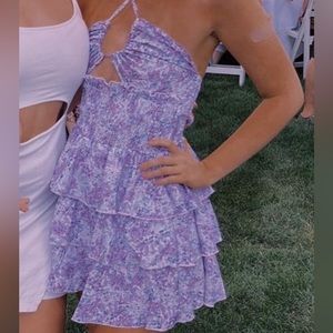 Shein floral wrap dress